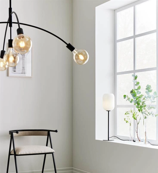 Wisząca lampa industrialna Crux czarny zwis do jadalni