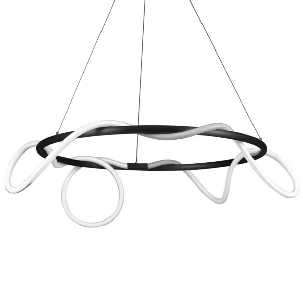 Pierścieniowa lampa wisząca Fantasia ST-9282R/D60 black Step LED 68W 3000K czarna