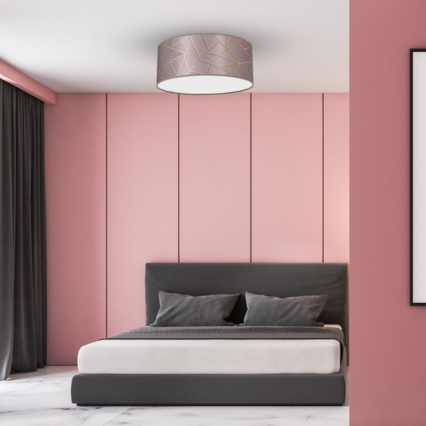 Okrągła lampa sufitowa ZIGGY MLP7585 Milagro mozaika różowa