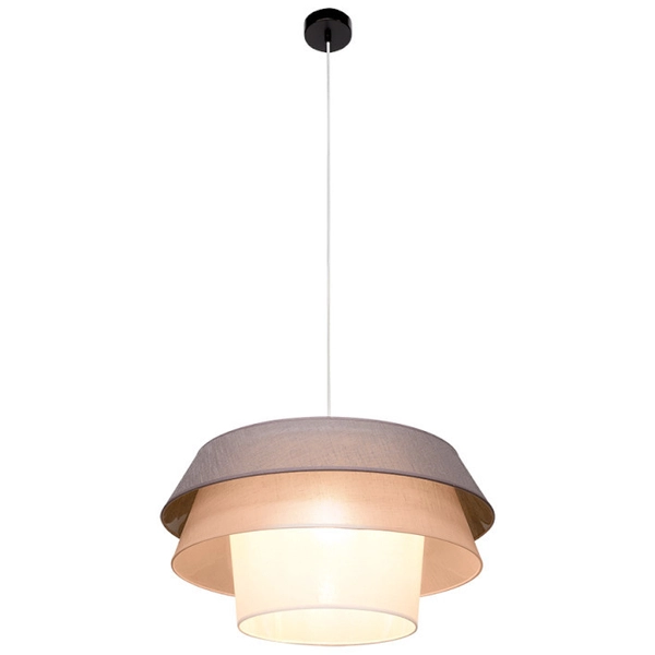 lampa wisząca AMAR 160970104 loftowa okrągły abażurowy czarny różowy szary