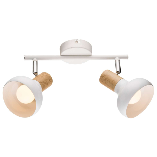 Plafon LAMPA sufitowa PUERTO 92-62659 Candellux regulowana OPRAWA metalowe reflektorki drewno białe