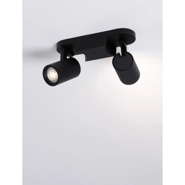 Metalowa lampa sufitowa LUNBIRA LE45660 tubki podwójne czarne
