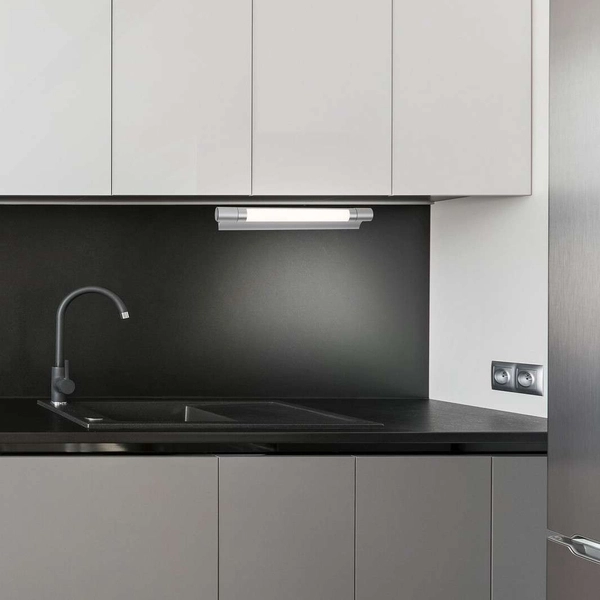 LAMPA ścienna BYRON 1444 Rabalux metalowa OPRAWA kinkiet LED 4W 4000K tuba srebrna