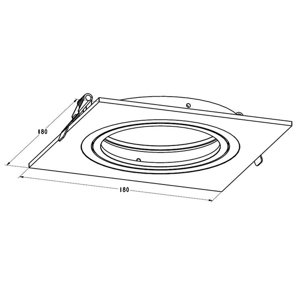 Wpuszczana lampa sufitowa BOXY DL 20071-WH kwadratowa biała