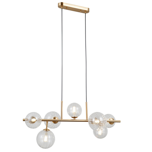Molekułowa lampa wisząca Toledo PND-40717-7-HBR złoty przezroczysty