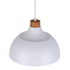 Skandynawska kopułowa lampa wisząca Cap 2070 TK Lighting drewniana biała