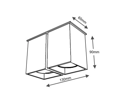 Spot LAMPA sufitowa TODA 7003 Shilo natynkowa OPRAWA metalowa DOWNLIGHT biały