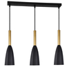 Hygge LAMPA wisząca SOLIN LP-181/3L BK/GD Light Prestige metalowa OPRAWA na listwie ZWIS kaskada czarna złota