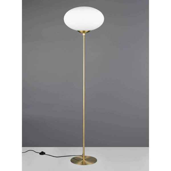 Podłogowa lampa salonowa FOMENTO 463100108 Trio bańka złoty biały