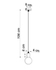 LAMPA wisząca SL.0152 OPRAWKA kabel przewód zwis czarny