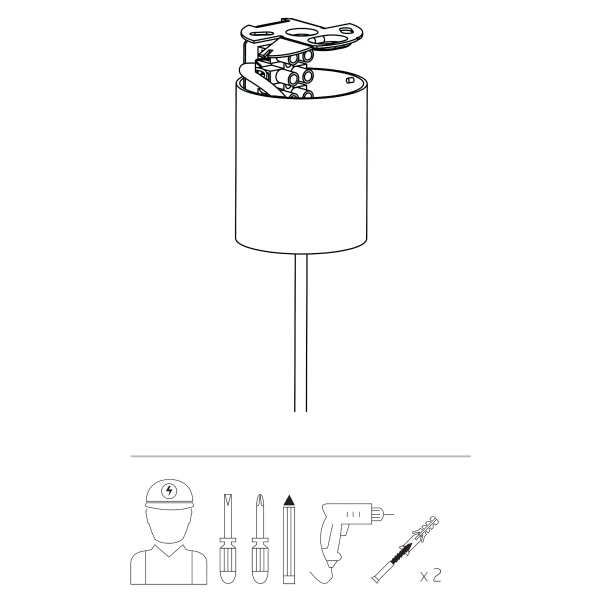 Loftowa wisząca lampa do sypialni MERSEY 5296 druciana czarna