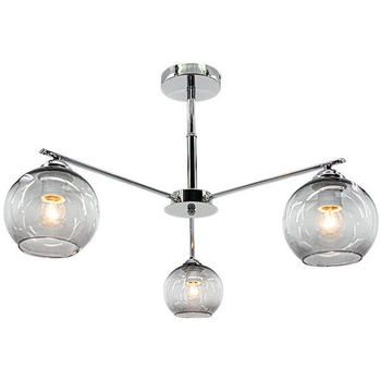 LAMPA sufitowa 1859/3 8C Elem loftowa OPRAWA szklana chrom