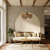 Sypialniana lampa wisząca Koshi P0498 Maxlight boho ratan beżowy czarny