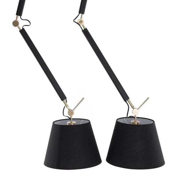 Regulowana lampa wisząca Zyta AZ4191+2xAZ2600 do salonu czarna