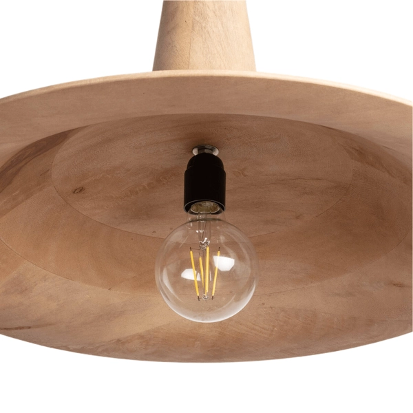 Lampa kapeluszowa wisząca Vattene ABR-LWV do jadalni drewniana