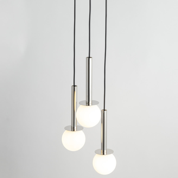 Wisząca lampa kaskadowa Daisy 40764 Sigma bańki metalowa srebrna biała
