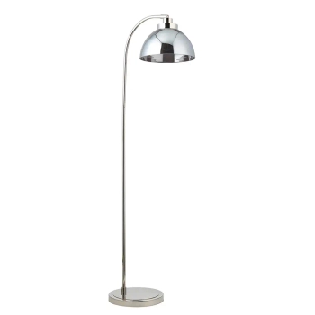 Lustrzana podłogowa lampa Caspa Task 100045 kopułowa nikiel