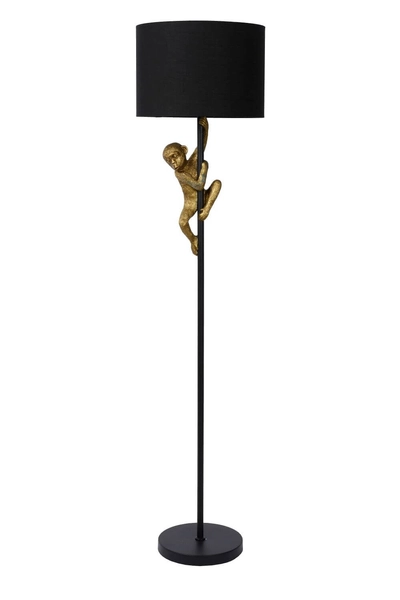 Lampka podłogowa stojąca Chimp 10702/81/30 Lucide abażur monkey czarny