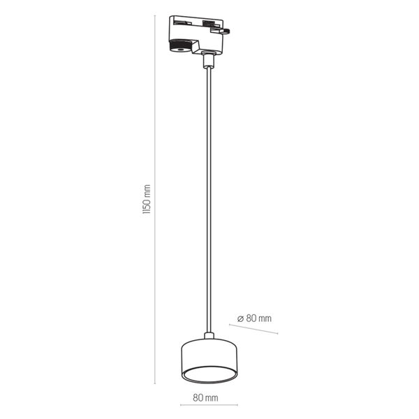 Wisząca lampa do systemu szynowego Tracer 4481 TK Lighting złota