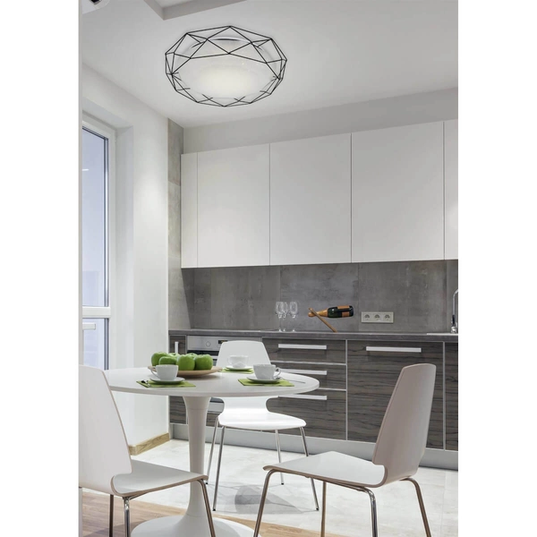 Sufitowa lampa druciana Sven LED 24W efekt gwiazd czarna biała