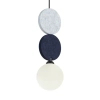 Nowoczesna lampa wisząca Andrea PND-59779B-1S-MLTI owalna szara
