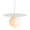 Zwisająca lampa do salonu LOOP 1125G9_S Aldex szklana kula kremowy