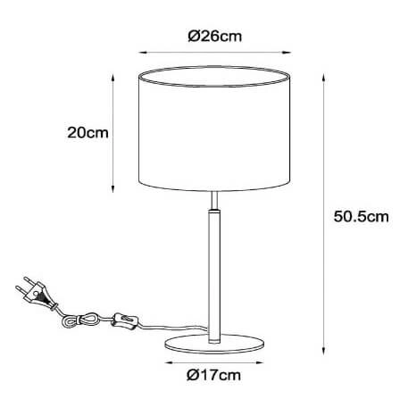 Lampka nocna Maya 45509/81/30 na szafkę czarny złoty