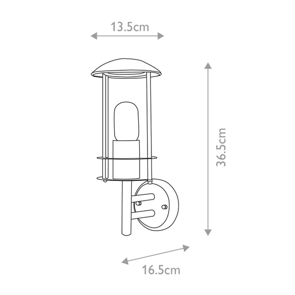 Kinkiet naścienny BRUGES-ST-STEEL Elstead klasyczny metalowy grzybek srebrny