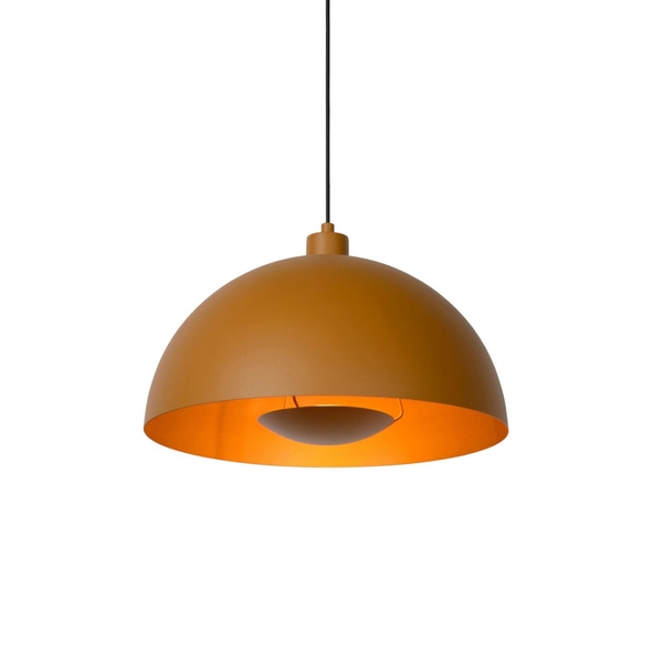 LAMPA wisząca SIEMON 45496/01/44 Lucide metalowa OPRAWA kopuła ZWIS hygge żółty