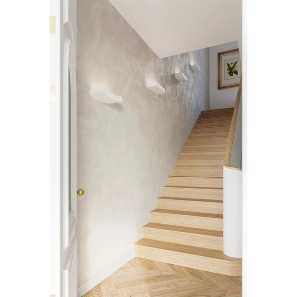 Prostokątny kinkiet ceramiczny SL.0836 do sypialni biały