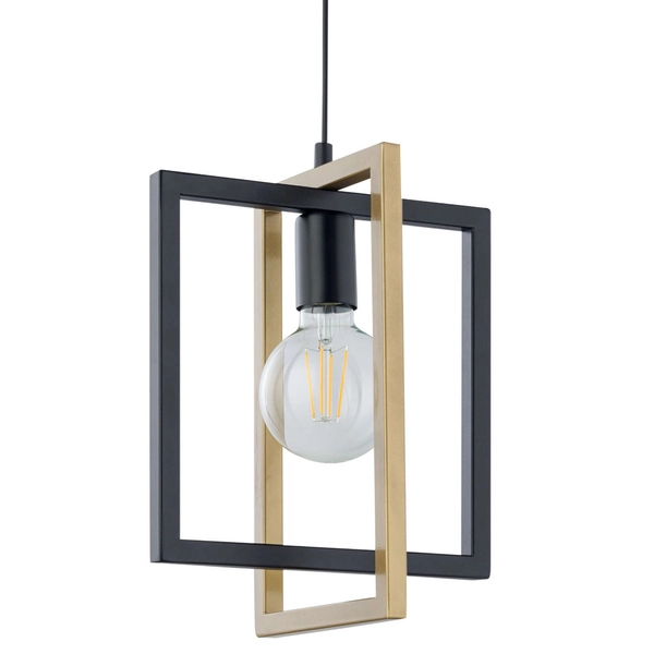 Nowoczesna LAMPA wisząca EDEN 32230 Sigma salonowy zwis metalowy czarny złoty