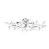 Lampa sufitowa Vida 63160-4 gałązki satyna chrom crystal