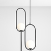 Lampa wisząca RIVA 1086G1 Aldex metalowy zwis do salonu biała kula