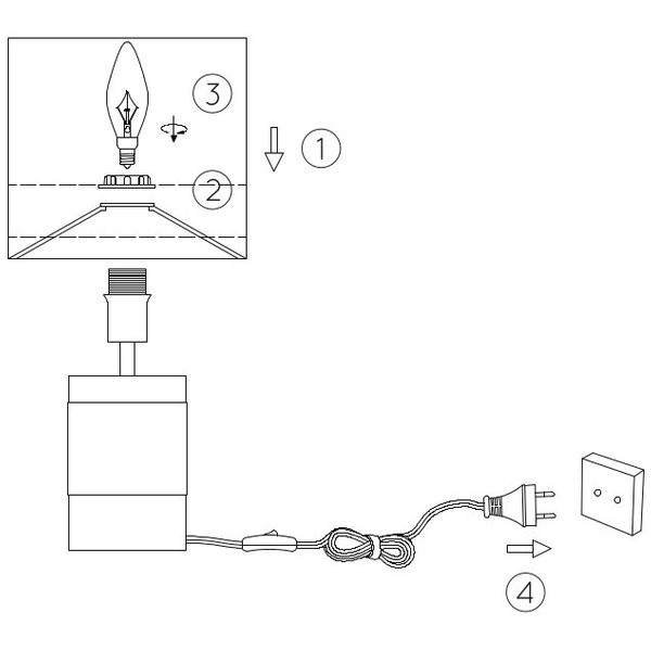 Nocna LAMPKA stojąca EXTRAVAGANZA FRIZZLE 10500/81/34 Lucide stołowa LAMPA abażurowa żółta