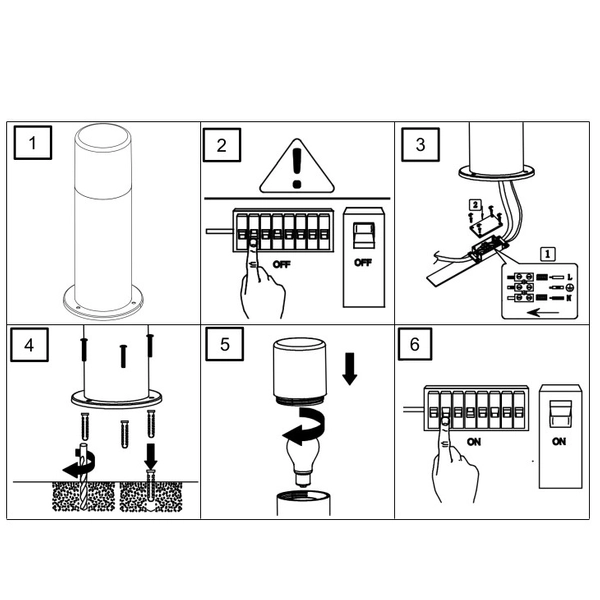 Antracytowa tuba tarasowa Hoosic 524060142 stojąca lampa outdoor