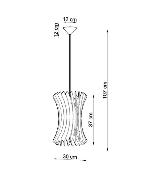 Ekologiczna lampa wisząca SL.0642 sypialniany zwis drewno