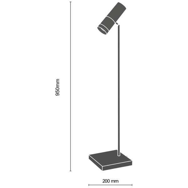 Lampa stołowa KAVOS 0387 tuba regulowana na biurko czarna złota