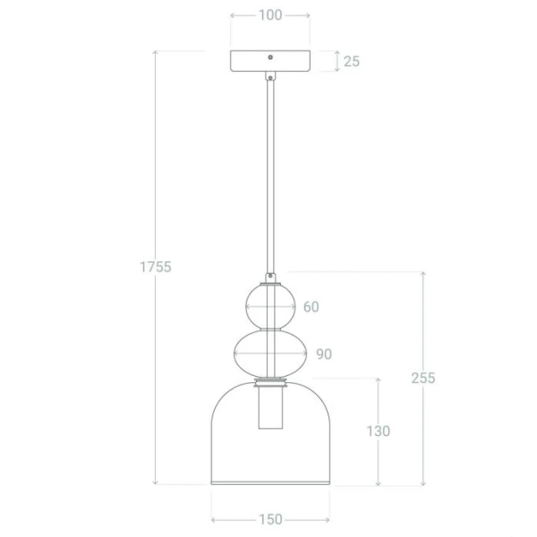 Lampa zwieszana Koloreno ABR-KOLO2-Z zielony czerwony pomarańczowy