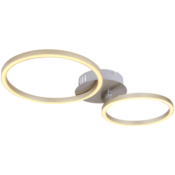 LAMPA sufitowa KENDY 67233-24N Globo geometryczna OPRAWA metalowa LED 24W 3000K rings nikiel