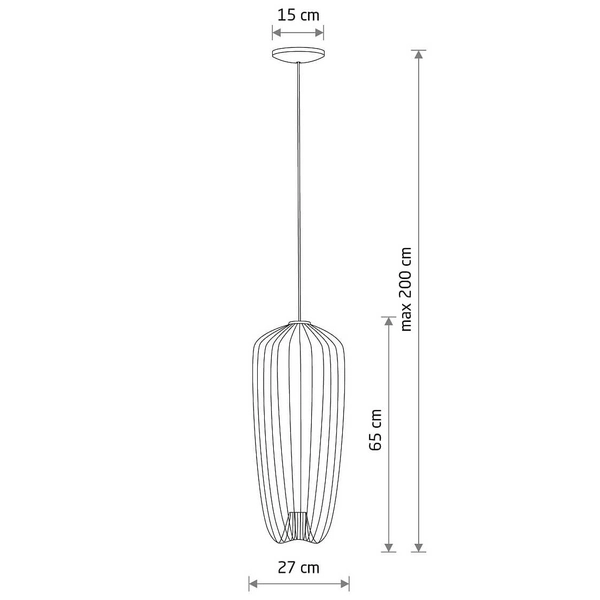 Druciana lampa wisząca nad stół PUMPKIN 11496 terakota
