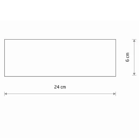Metalowa puszka do zasilacza 1-fazowego 11894 podłużna biała