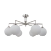 Sufitowa lampa szklana Artu Glass ART-PL-6 (N) G kule białe nikiel