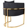 Designerski fotel Chloe Velvet nowoczesny złoty czarny