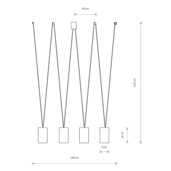 Czarna lampa wisząca More Tone 7814 loftowy zwis minimalistyczny