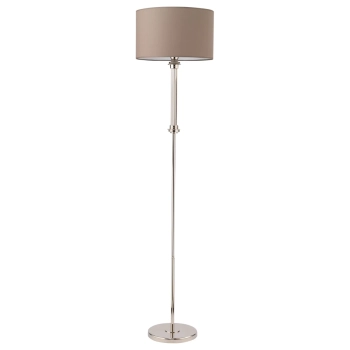 Stojąca lampa z abażurem Bolt BOL-LS-1 (N) klasyczna brązowa nikiel