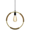 Lampa wisząca Kajo 8850/1 JB SZNUR kółko drewniane
