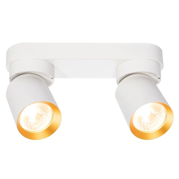 Podwójna lampa sufitowa ANDY ML9934 do salonu biało złoty