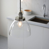 Wisząca lampa do salonu Hansen 97588 nad stół srebrny przezroczysty
