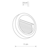 Elewacyjna LAMPA zewnętrzna ROUND LED 8147 Nowodvorski okrągła OPRAWA outdoor LED 1,6W 3000K ścienna IP54 czarna