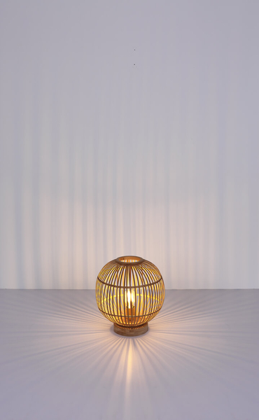 Stojąca lampa Hildegard 15368T ekologiczna lampka bambus